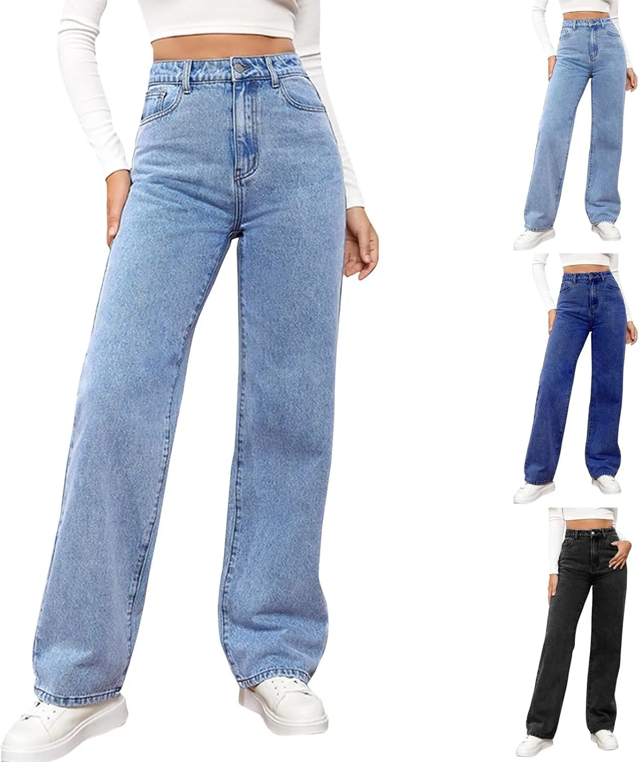 

Gumipy джинсы baggy женские high waisted wide leg