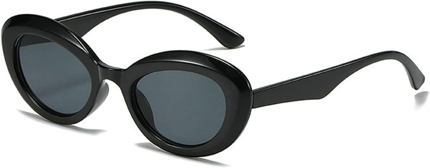 

Женские винтажные овальные солнцезащитные очки COTIA с градиентным переходом цвета, солнцезащитные очки UV400, мужские панк-очки, серебристо-голубые зеркальные очки «кошачий глаз», Black