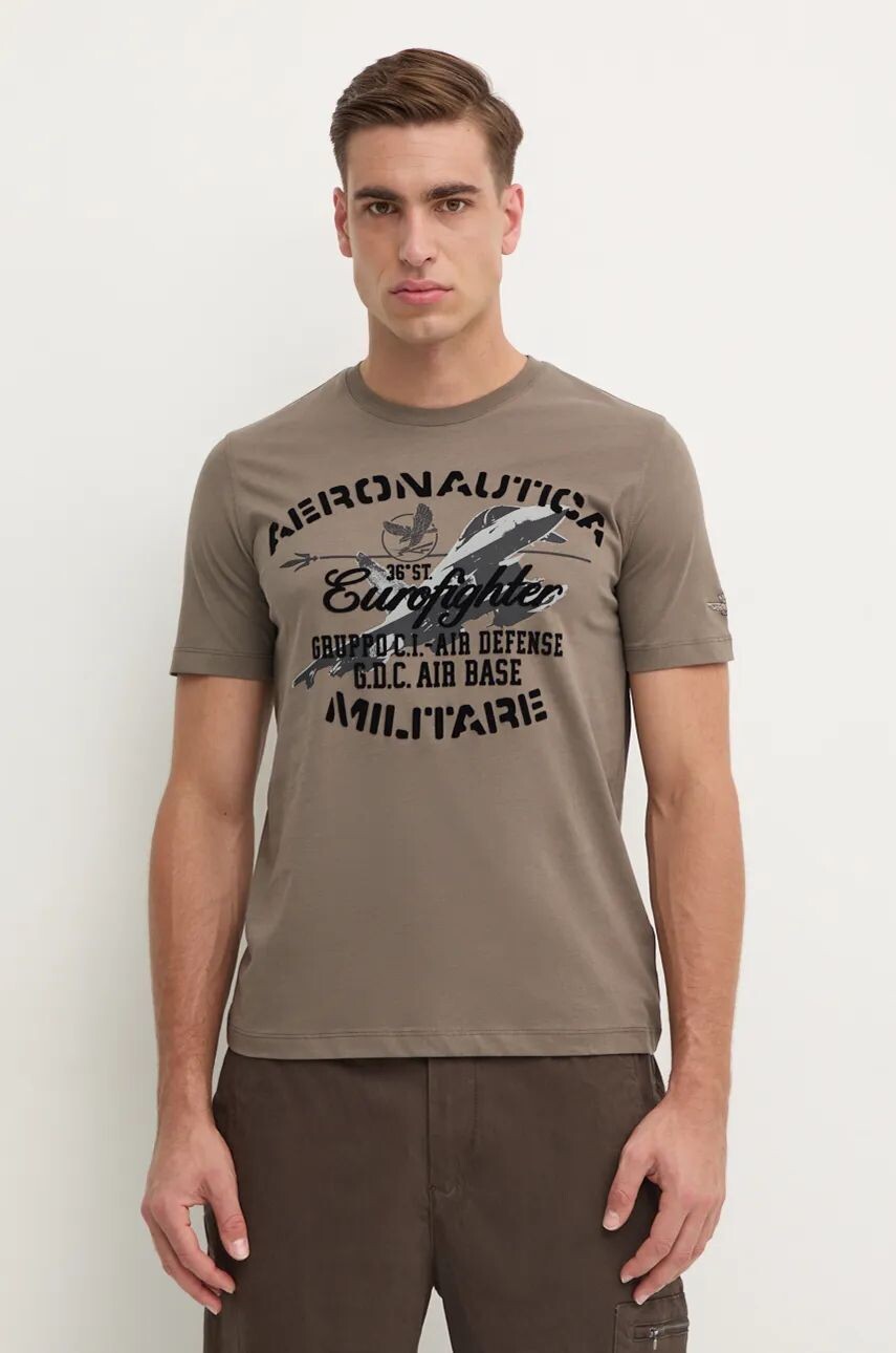 

Хлопковая футболка Aeronautica Militare, зеленый