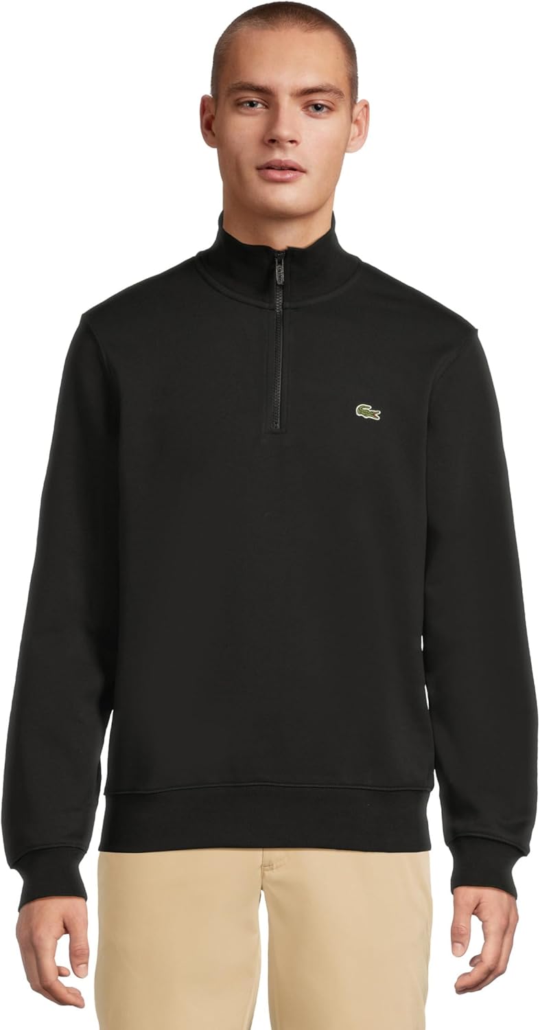 

Lacoste мужская толстовка с высоким воротником и молнией, Black
