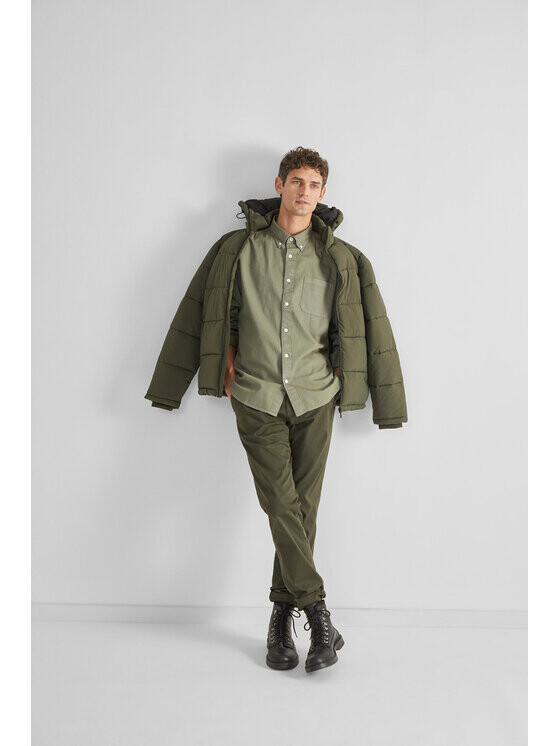 

Пуховик стандартного кроя Selected Homme, зеленый