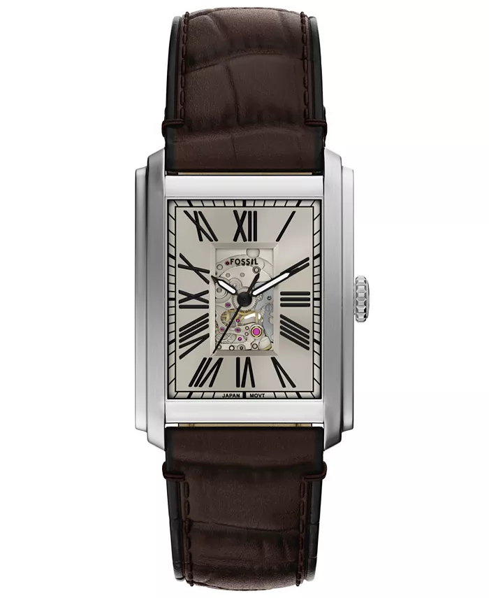 

Мужские часы Carraway Automatic с коричневым крокодиловым ремешком, 30mm Fossil