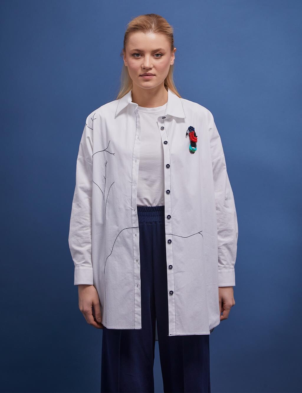 

Рубашка из поплина Optic White Kayra