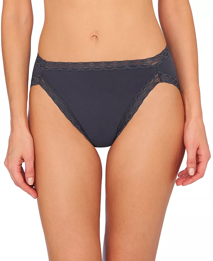 

Трусы Bliss Lace-Trim Cotton French-Cut Brief Underwear 152058 Natori, синий
