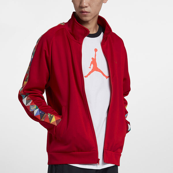 Куртка как srt cny китайский новый год трикотажная куртка красная Nike, красный — фото 3