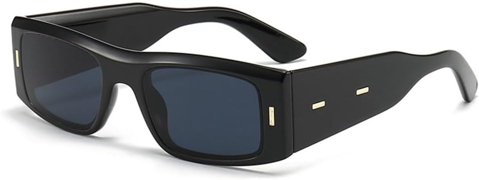 

Модные солнцезащитные очки с широкими дужками для мужчин, ретро, ​​сине-зеленые, с защитой от УФ-излучения UV400, для женщин, солнцезащитные очки с градиентом цвета чая MTZJH, Black Gray