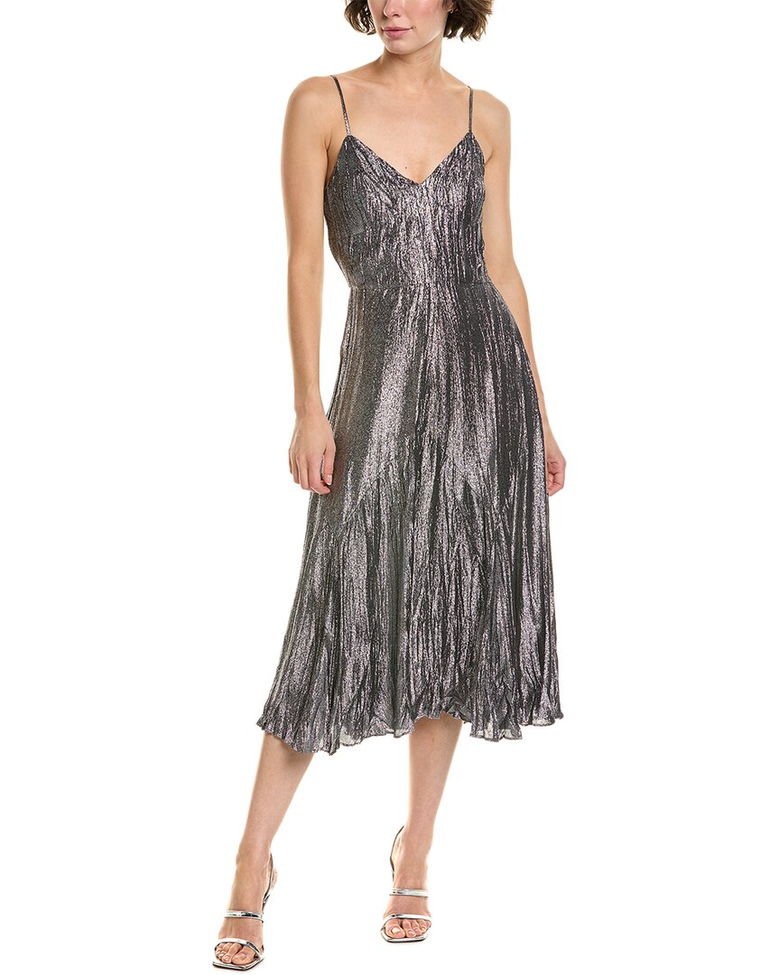 

Michael Kors Collection Платье-комбинация из смесовой креповой шелковой ткани, серебряный