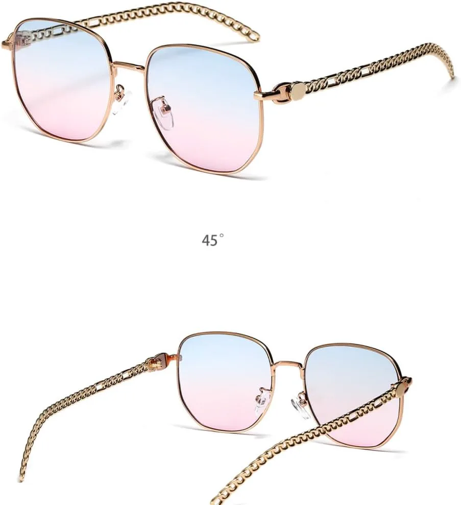 

Солнцезащитные очки в винтажном ретро-стиле для женщин, квадратной формы, с защитой от УФ-излучения. Солнцезащитные очки для женщин и мужчин MTZJH, Gradient Tea