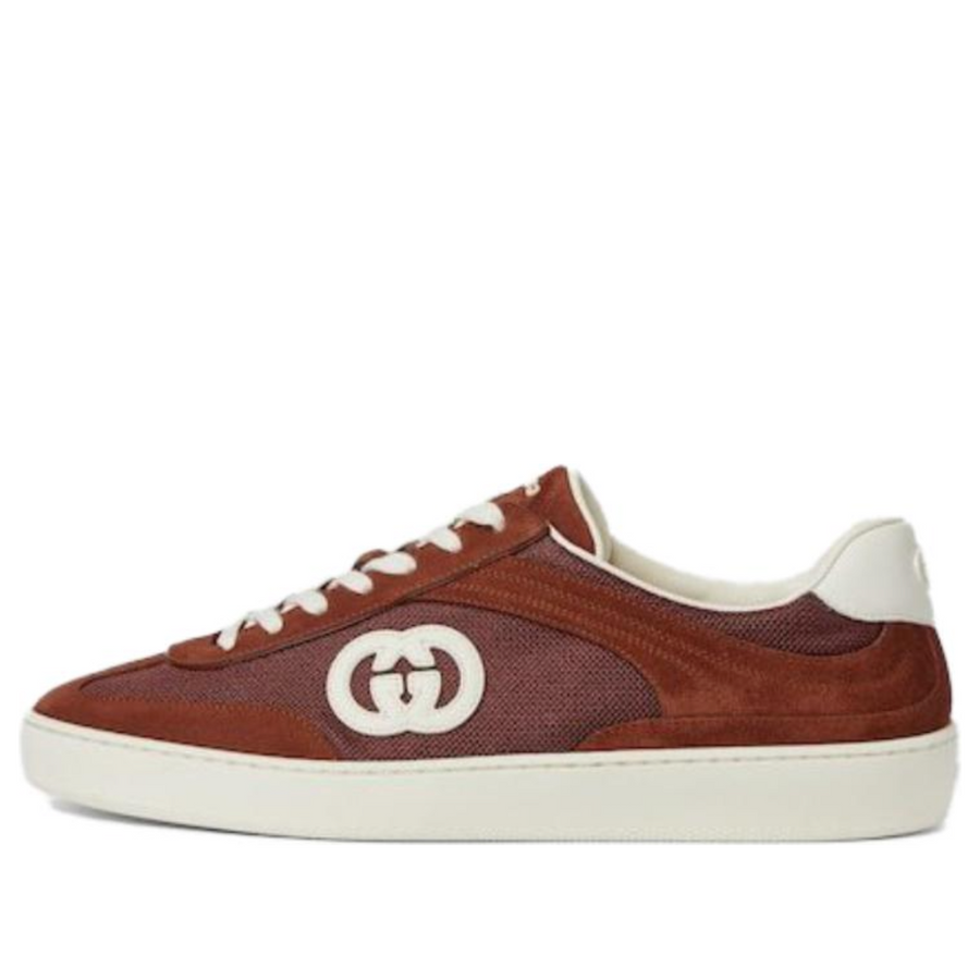 

Кроссовки Gucci Interlocking Suede 'Red White', красный