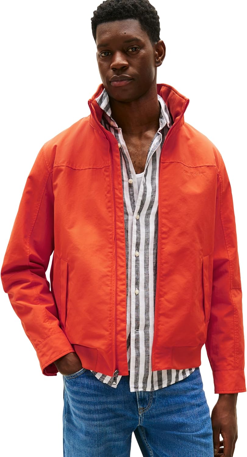 

Легкая мужская водонепроницаемая куртка-бомбер Tommy Hilfiger Regatta, Brilliant Orange
