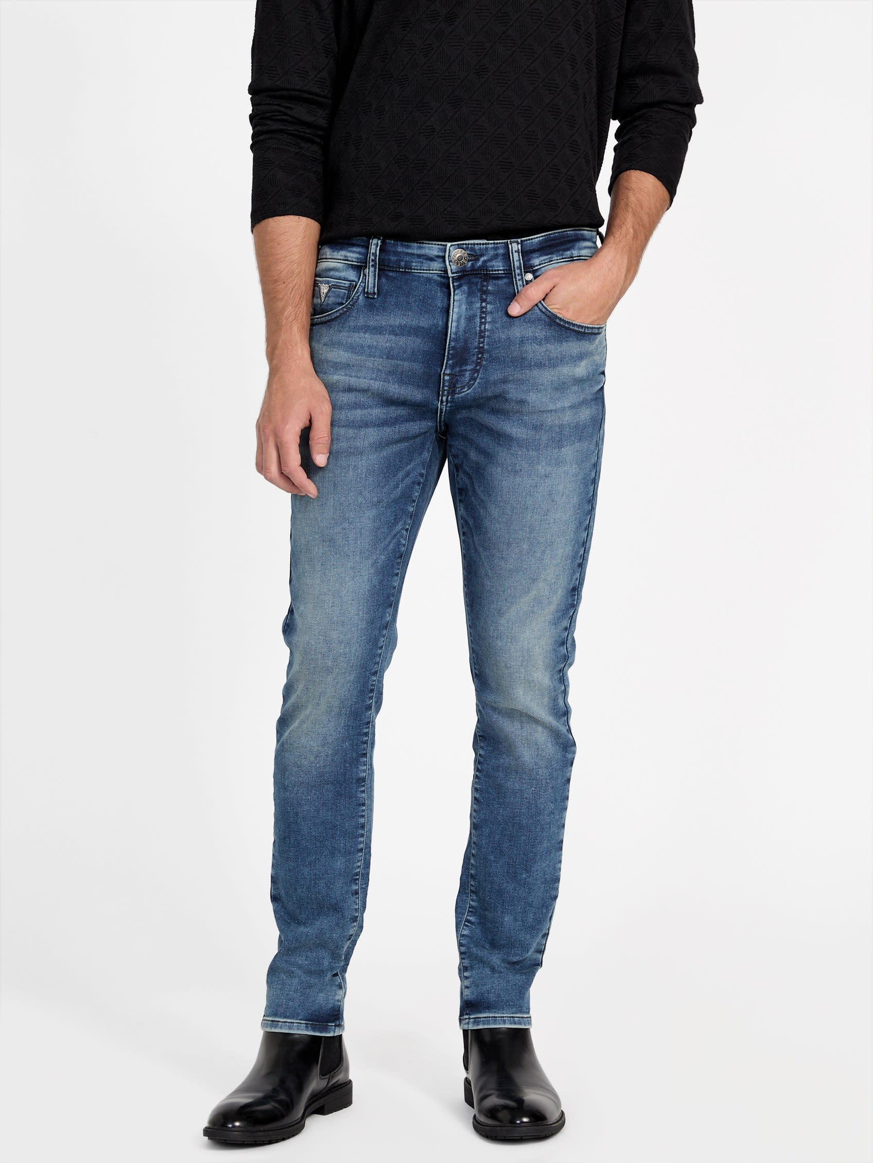 

Узкие джинсы Sammy средней посадки Guess Factory, цвет azure medium