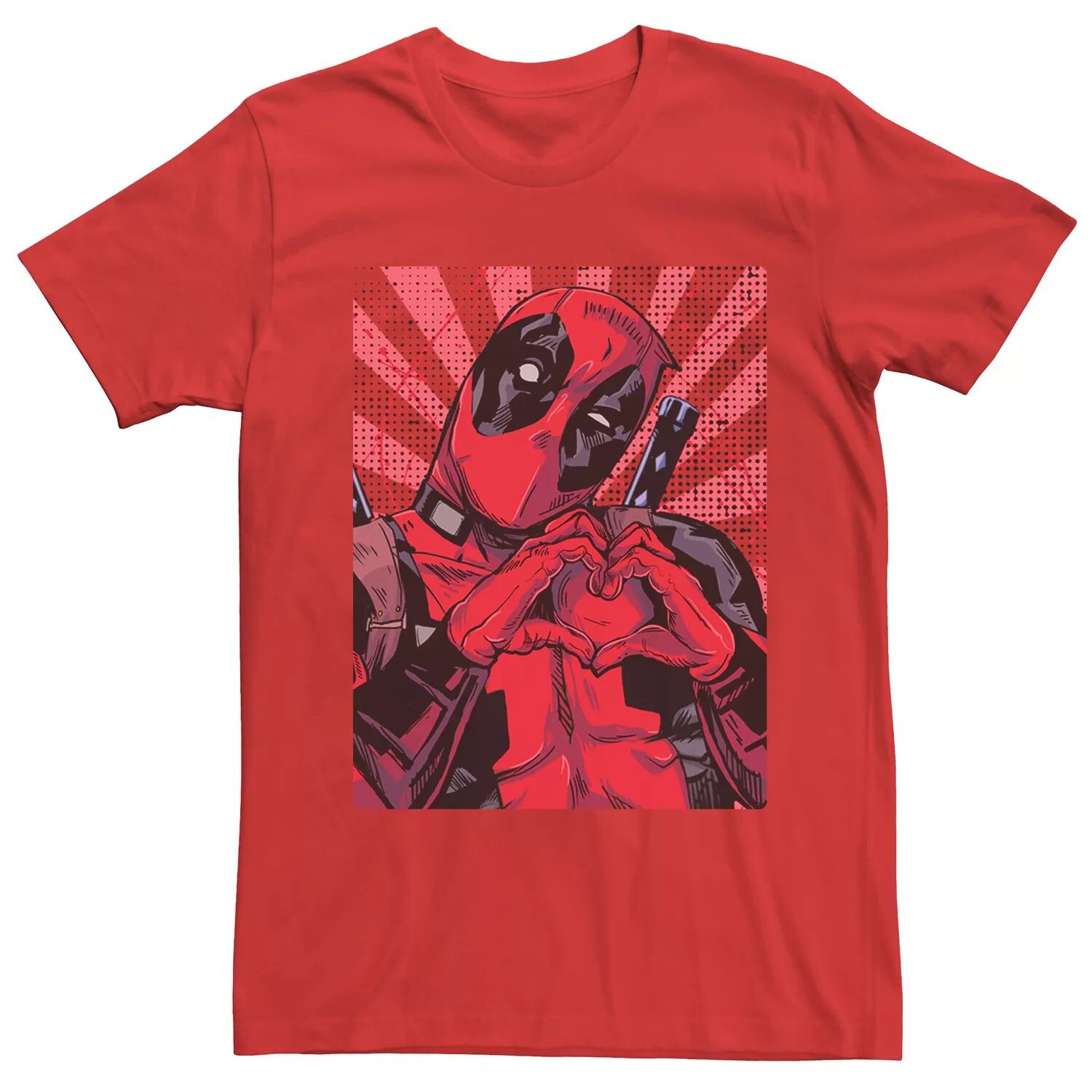 

Мужская футболка Deadpool Heart Licensed Character