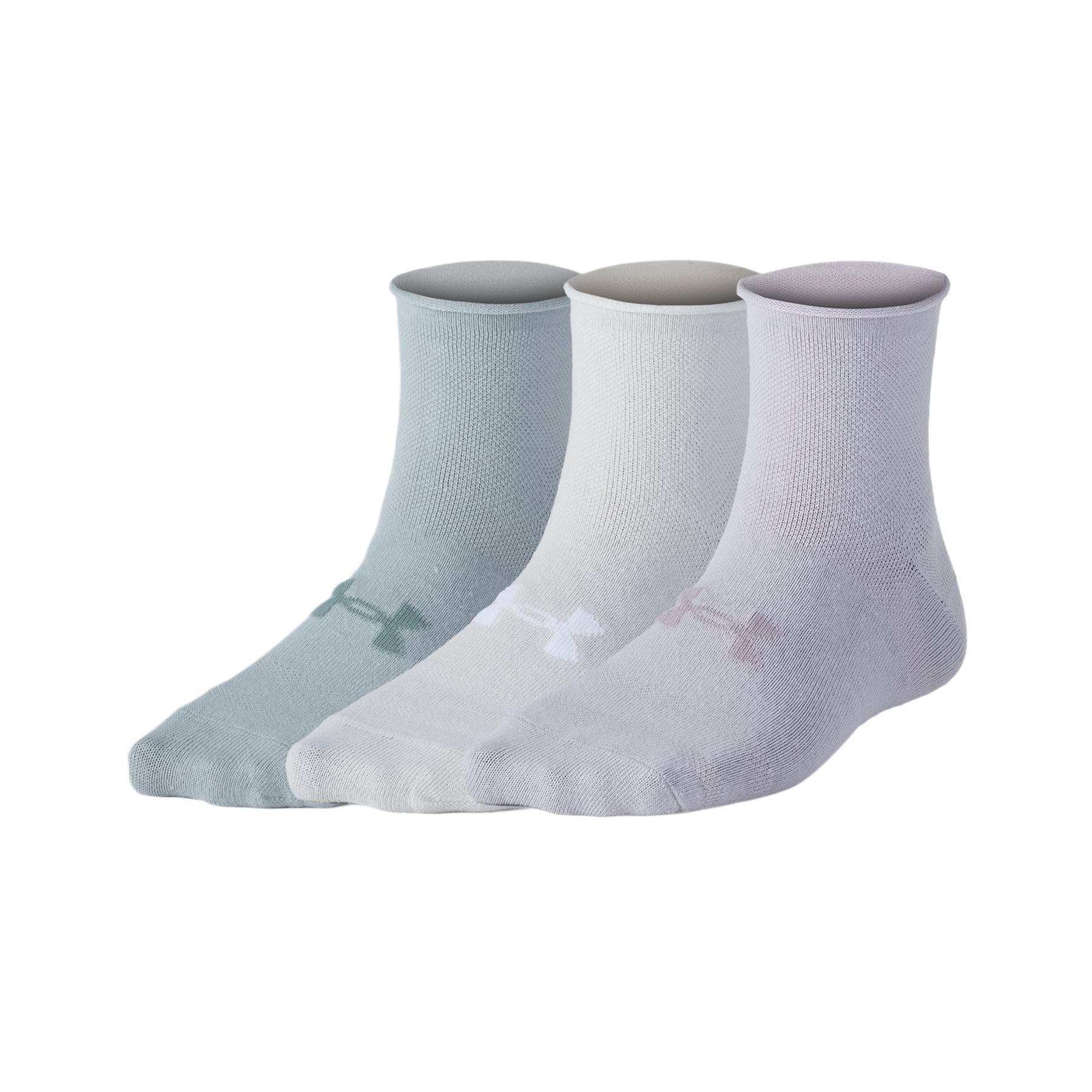 

Under Armour Женские носки до щиколотки, 3 пары, зеленый, бежевый, фиолетовый, 289