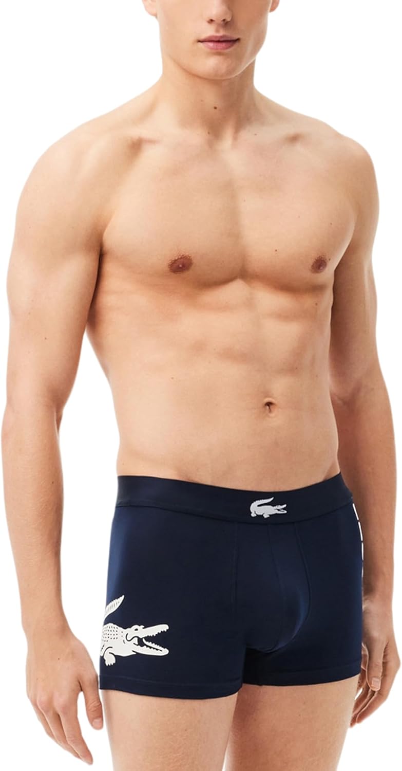 Трусы-боксеры Lacoste, комплект из 3 штук, хлопковые боксеры — фото 2