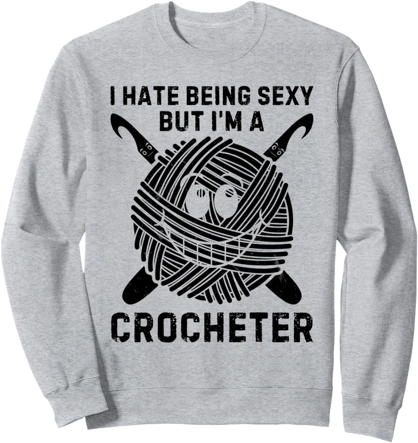 

Вязание крючком. Мне не нравится сексуальность, но это вязаная толстовка Sexy Crocheter, серый