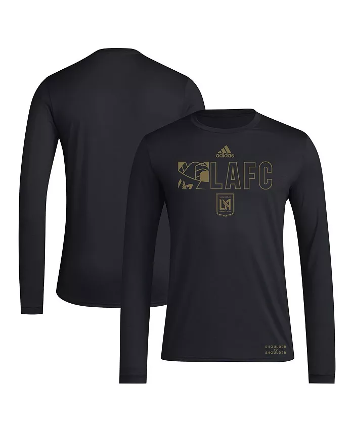 

Мужская черная футболка LAFC 2024 с длинным рукавом Hook AEROREADY Adidas