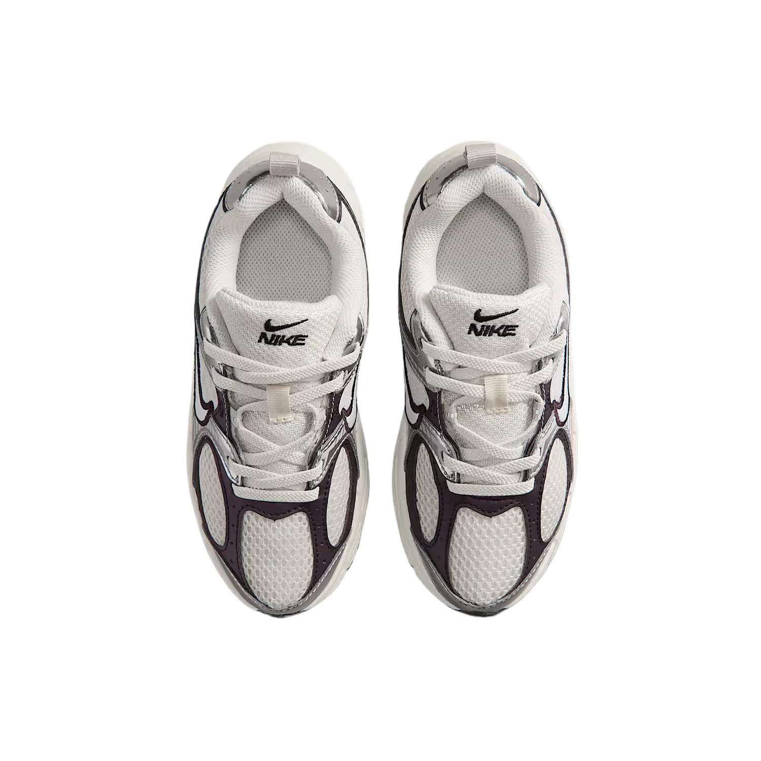 Кроссовки V5 RNR Breathable Low top Kids Lifestyle для детей 3-7 лет Nike, Phantom/Moonlight Particle/Burgundy Gray/Phantom — фото 4