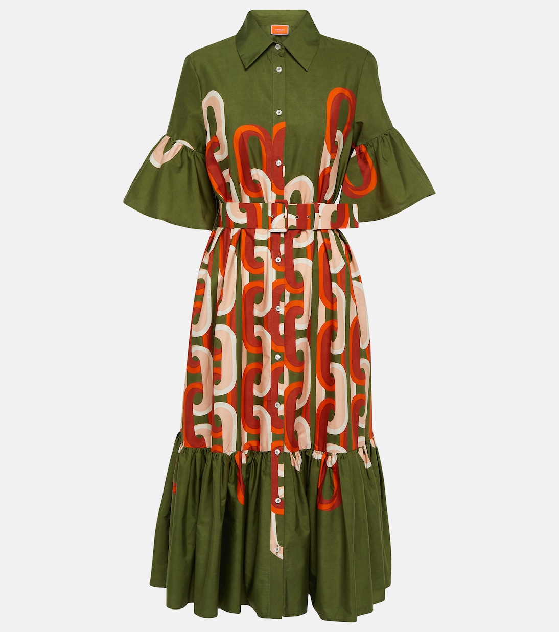 

Платье миди из хлопкового поплина с принтом Choux La DoubleJ, Prometheuse Placee