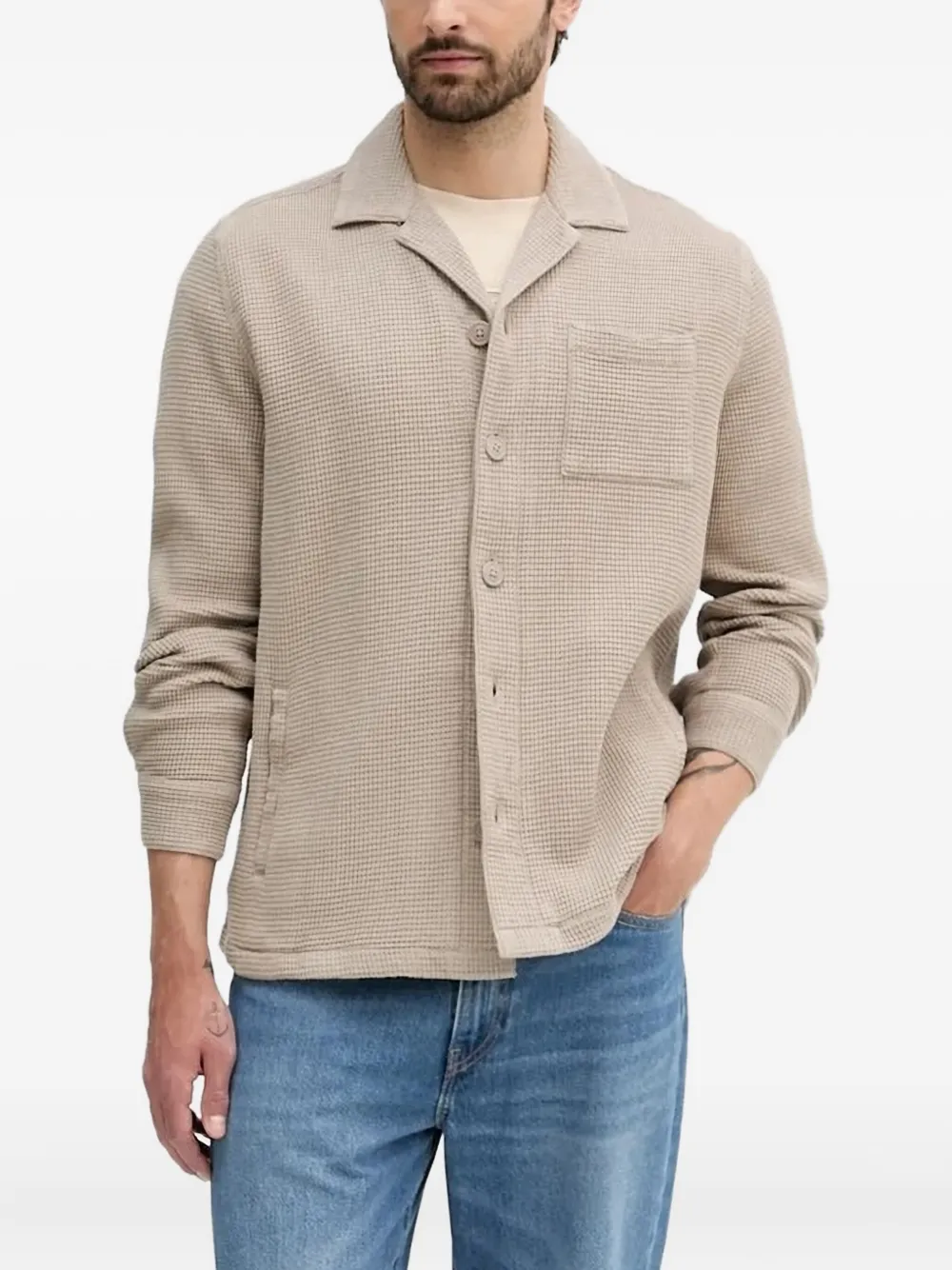 

Фактурная рубашка Barbour, нейтральный