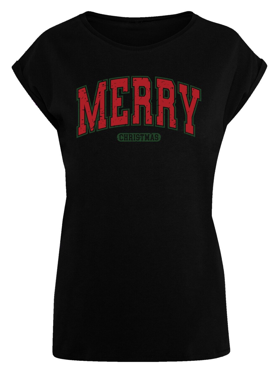 

Рубашка F4NT4STIC Merry Christmas Varsity Retro, черный