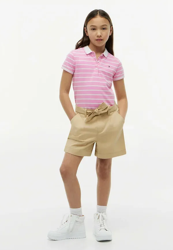 Поло с отложным воротником Tommy Hilfiger, розовая полоска
