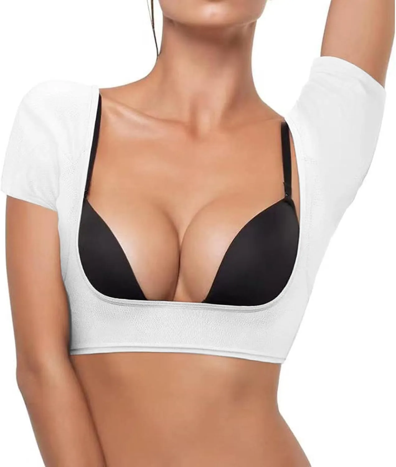 

Топ для женщин с защитой от пота, быстросохнущий, с короткими рукавами