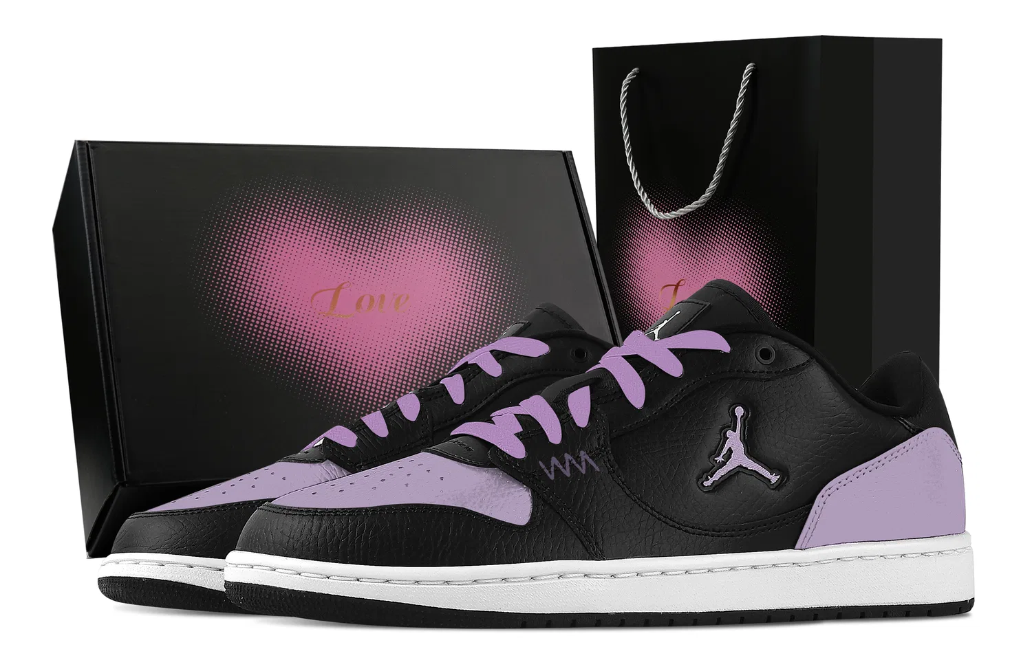 Кроссовки баскетбольные винтажные Jordan COURT CONNECT Black Purple