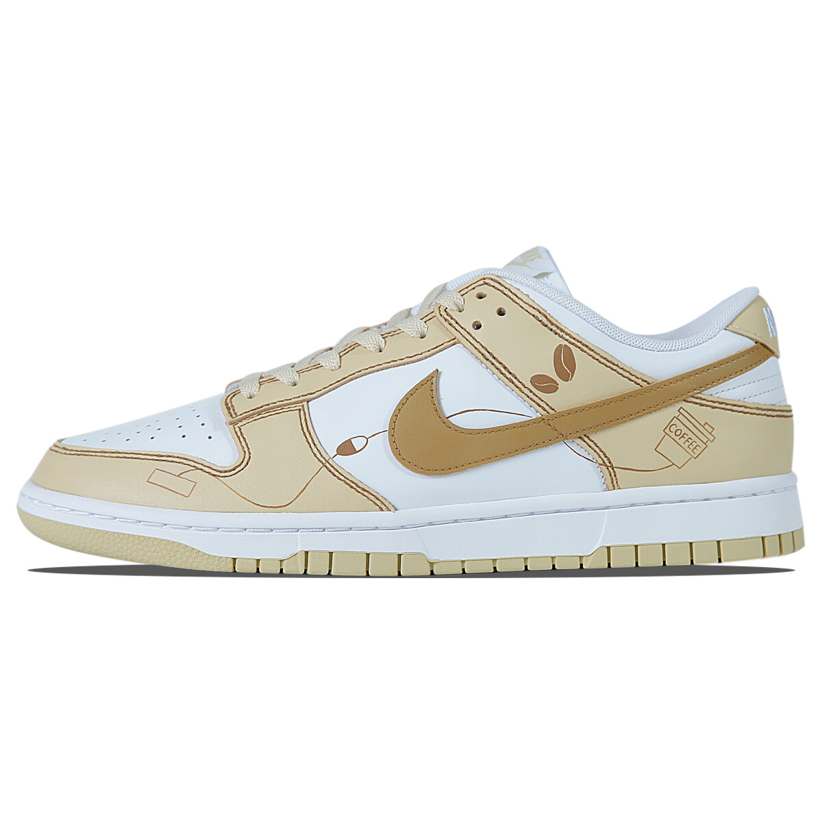 

Кроссовки Nike Dunk Skateboarding Shoes Men Low-top Beige/White, цвет Off-white