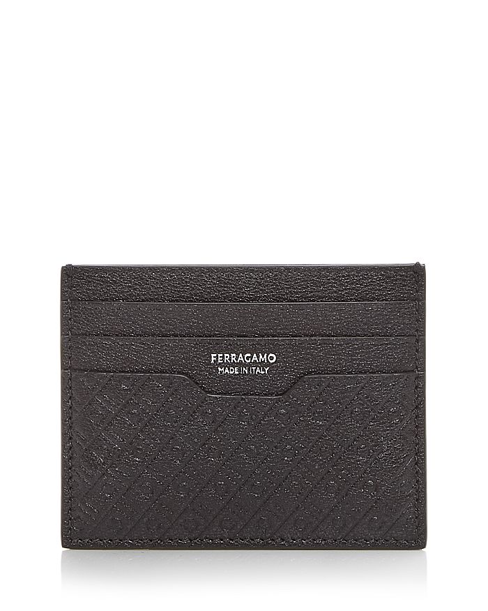 

Кожаный картхолдер Gancini FERRAGAMO, черный