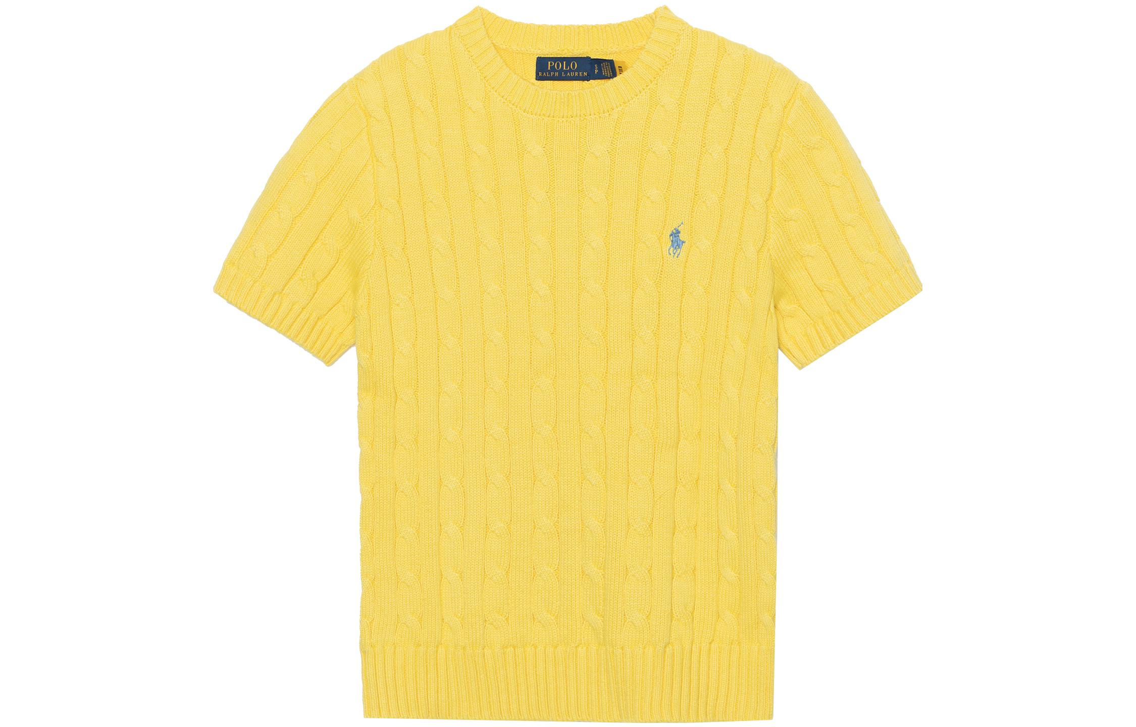 Polo Ralph Lauren Топ с коротким рукавом, кабельная вязка — фото 3