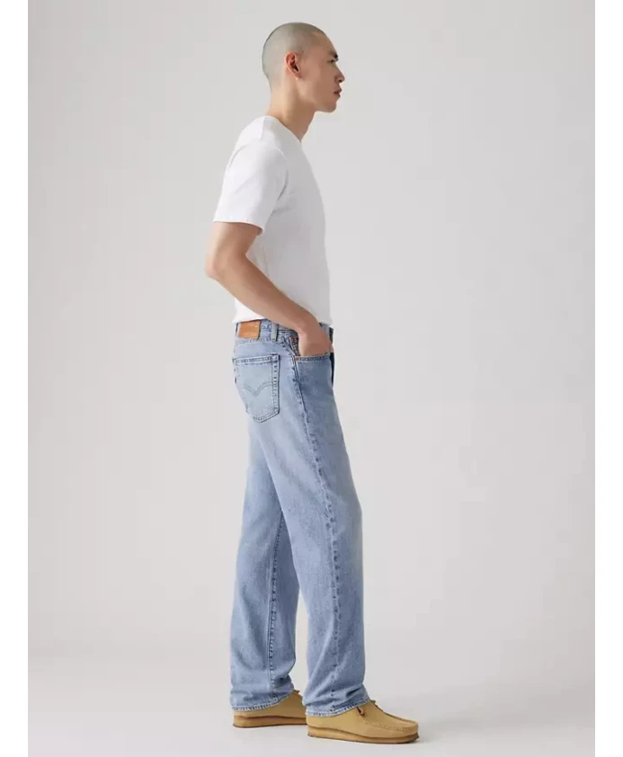 555 свободные прямые джинсы из легкого льна и денима (Call me again lightweight - blue) Levi'S, синий — фото 2