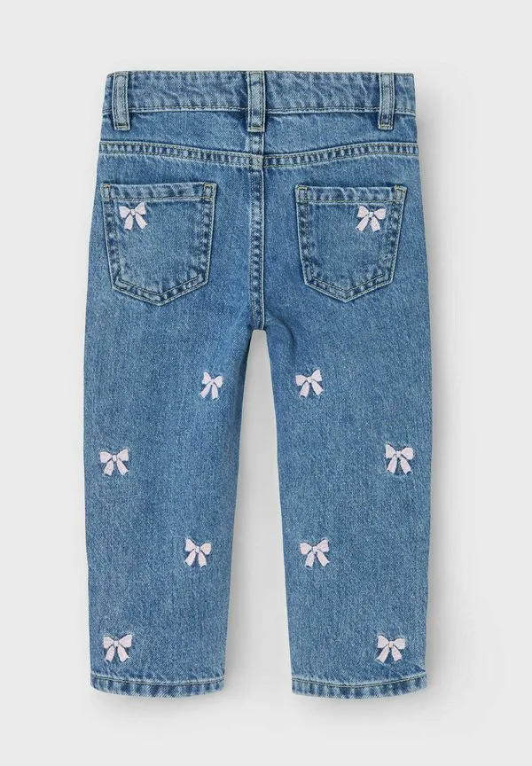 Джинсы прямого кроя nmfbella mom emb 3285be Name It, Medium Blue Denim — фото 4
