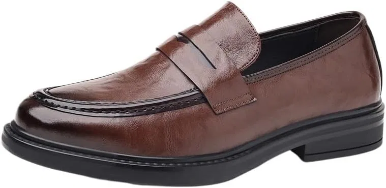 Лоферы кожаные Lug Sole Loafers, коричневый UOPYNE