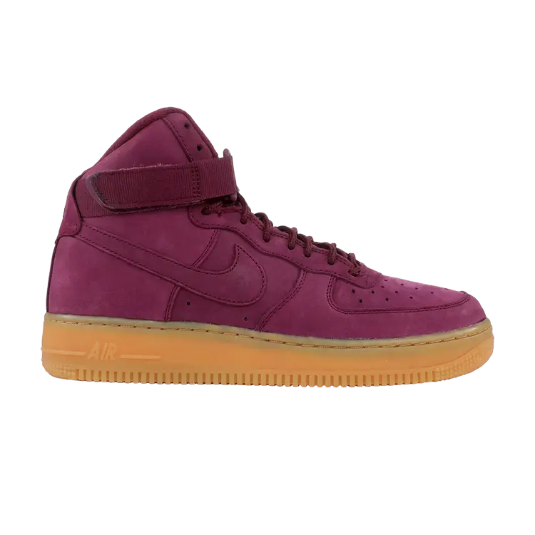 

Кроссовки Nike Air Force 1 High WB GS 'Bordeaux', фиолетовый