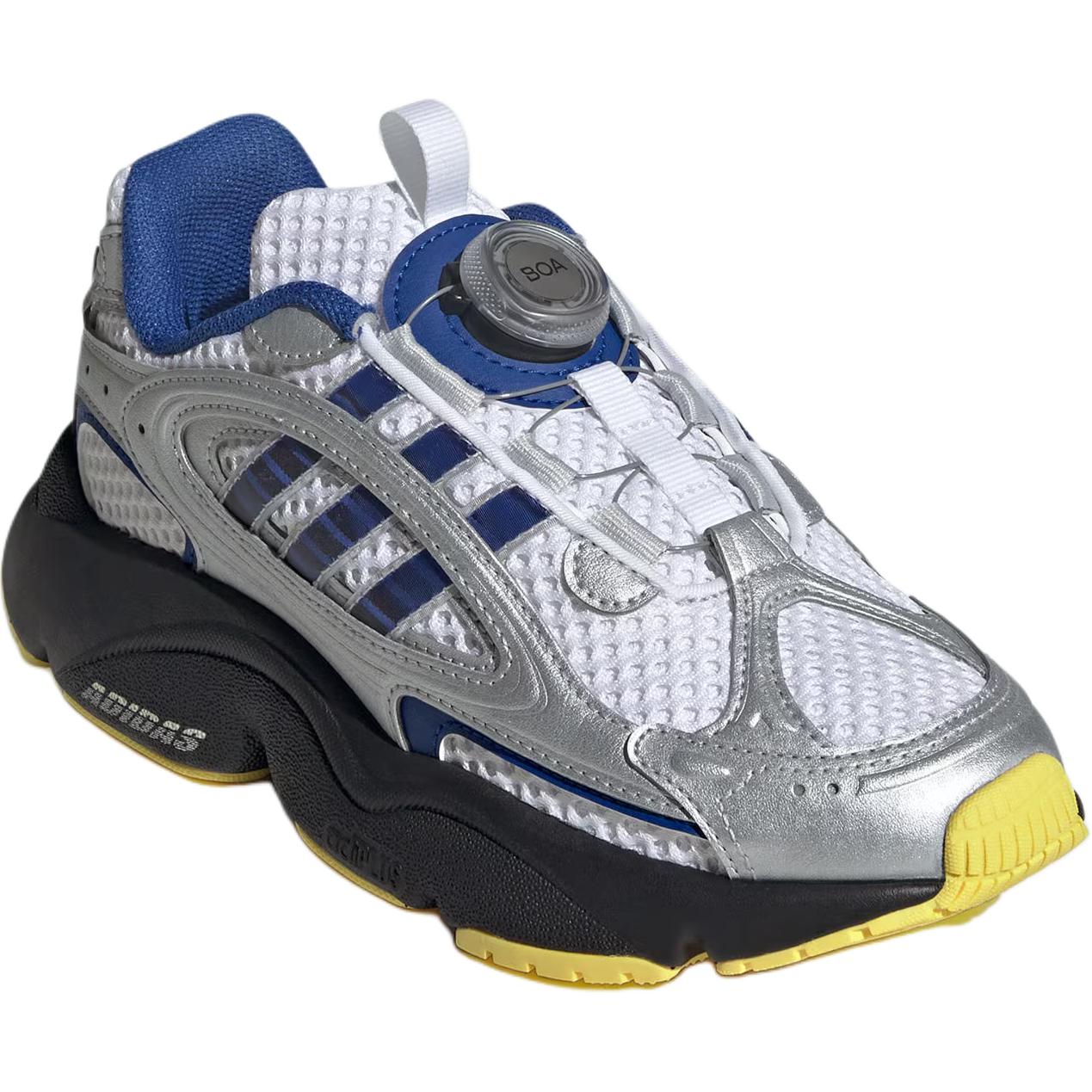 Износостойкие низкие кроссовки Ozmillen для детей и подростков Adidas Originals, серебряный/синий — фото 2