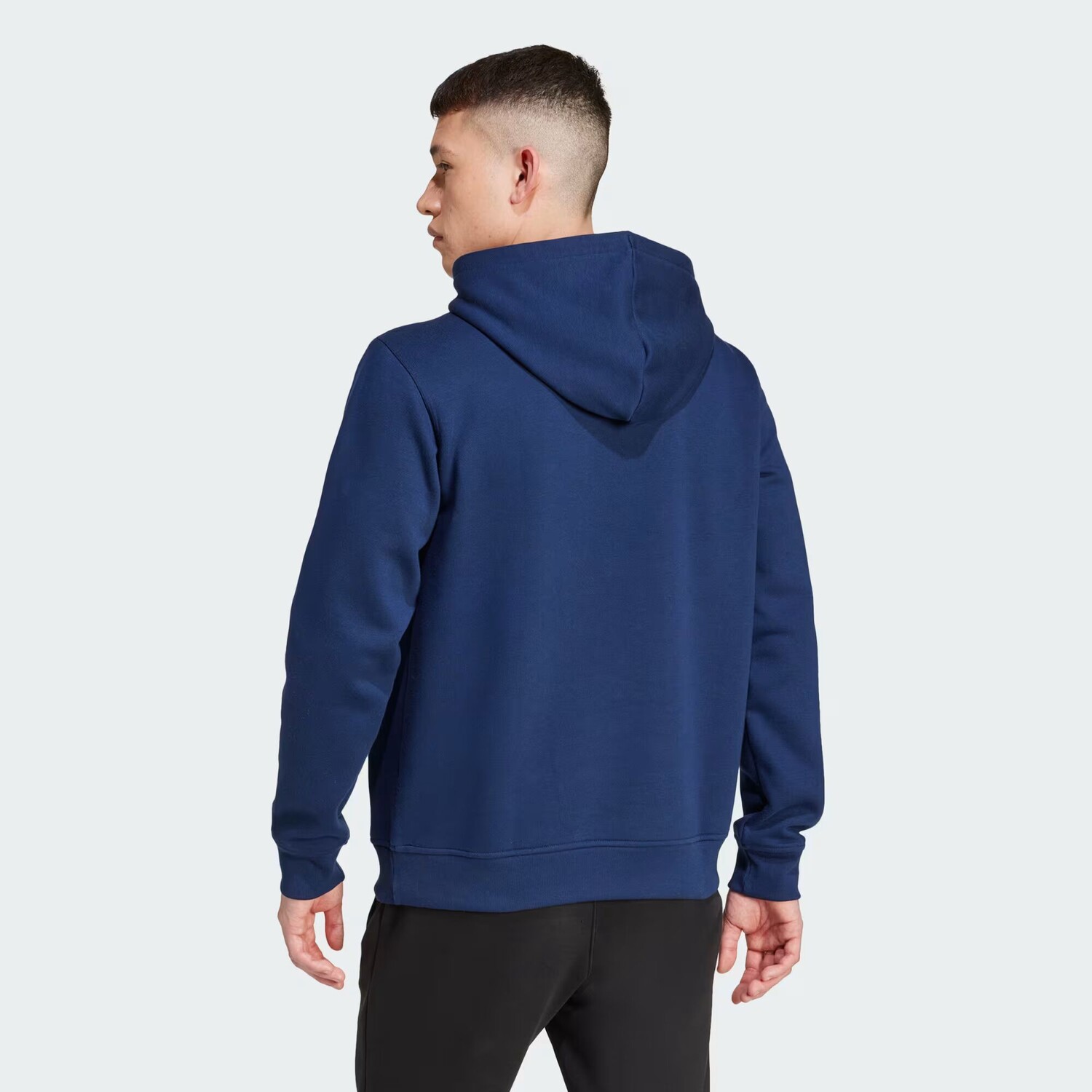 Худи Adidas Originals Trefoil Essentials, темно-синий — фото 3
