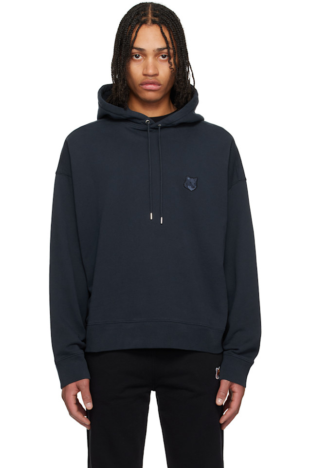 

Болд фокс хэд патч оверсайз худи Maison Kitsuné, цвет deep navy