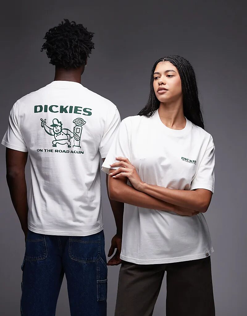 

Футболка Dickies Burns с графическим принтом на спине темно-зеленого цвета