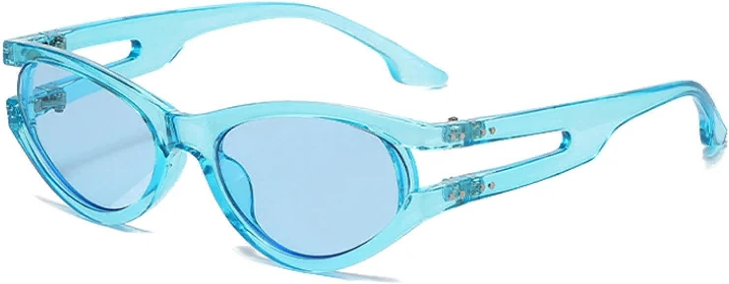 

Модные солнцезащитные очки «кошачий глаз» для женщин, ретро-очки с заклепками, сине-зеленые, с защитой от УФ-излучения UV400, мужские солнцезащитные очки TVTBBVV, Blue Blue