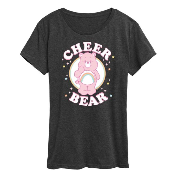 

Футболка женская с принтом Care Bears Cheer Bear Licensed Character, цвет heather charcoalgray