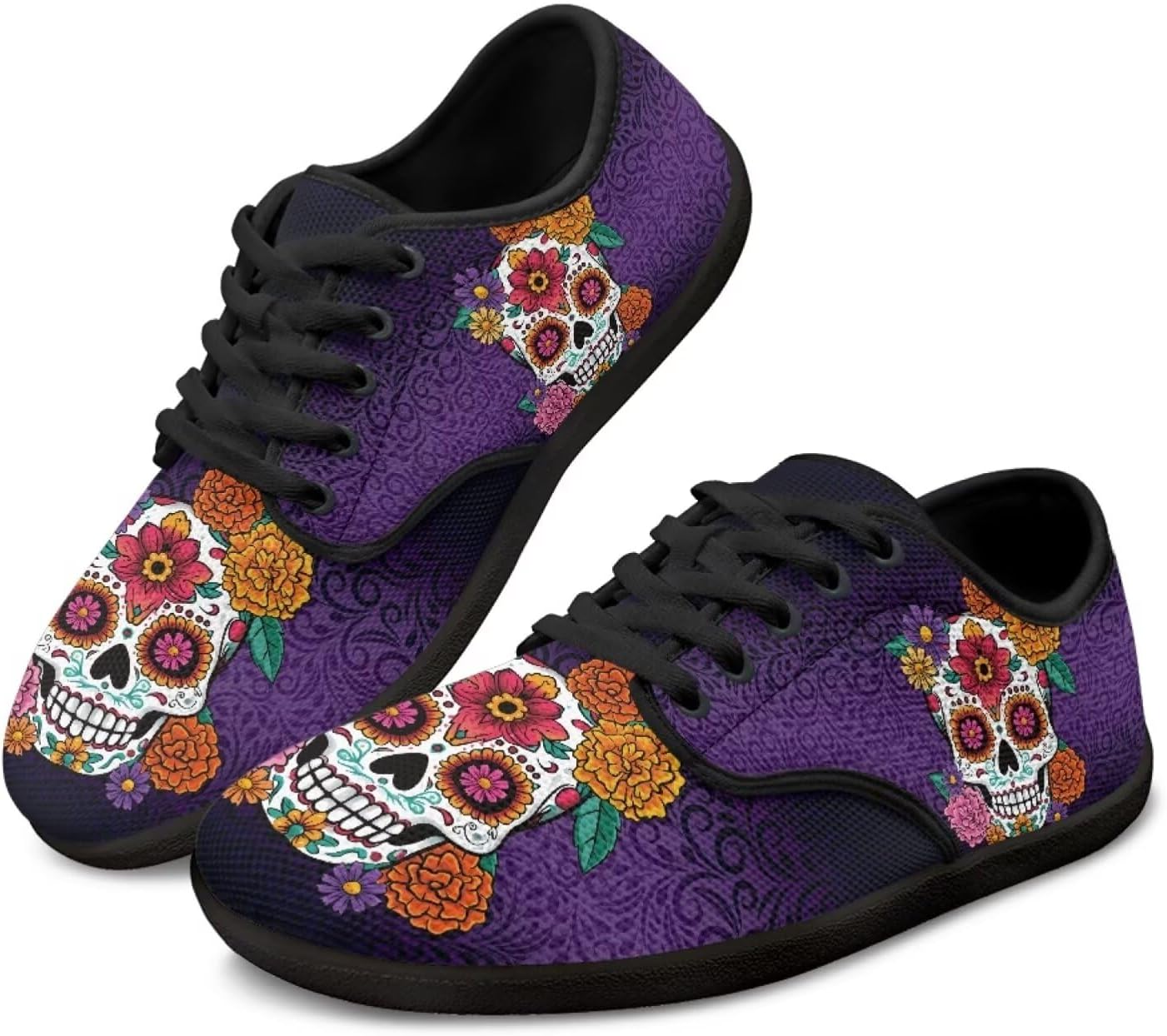 

Мужские минималистичные прогулочные кроссовки с широкой ноской, без перепада высоты, повседневные дышащие слипоны для тенниса Pointodoor, Skull