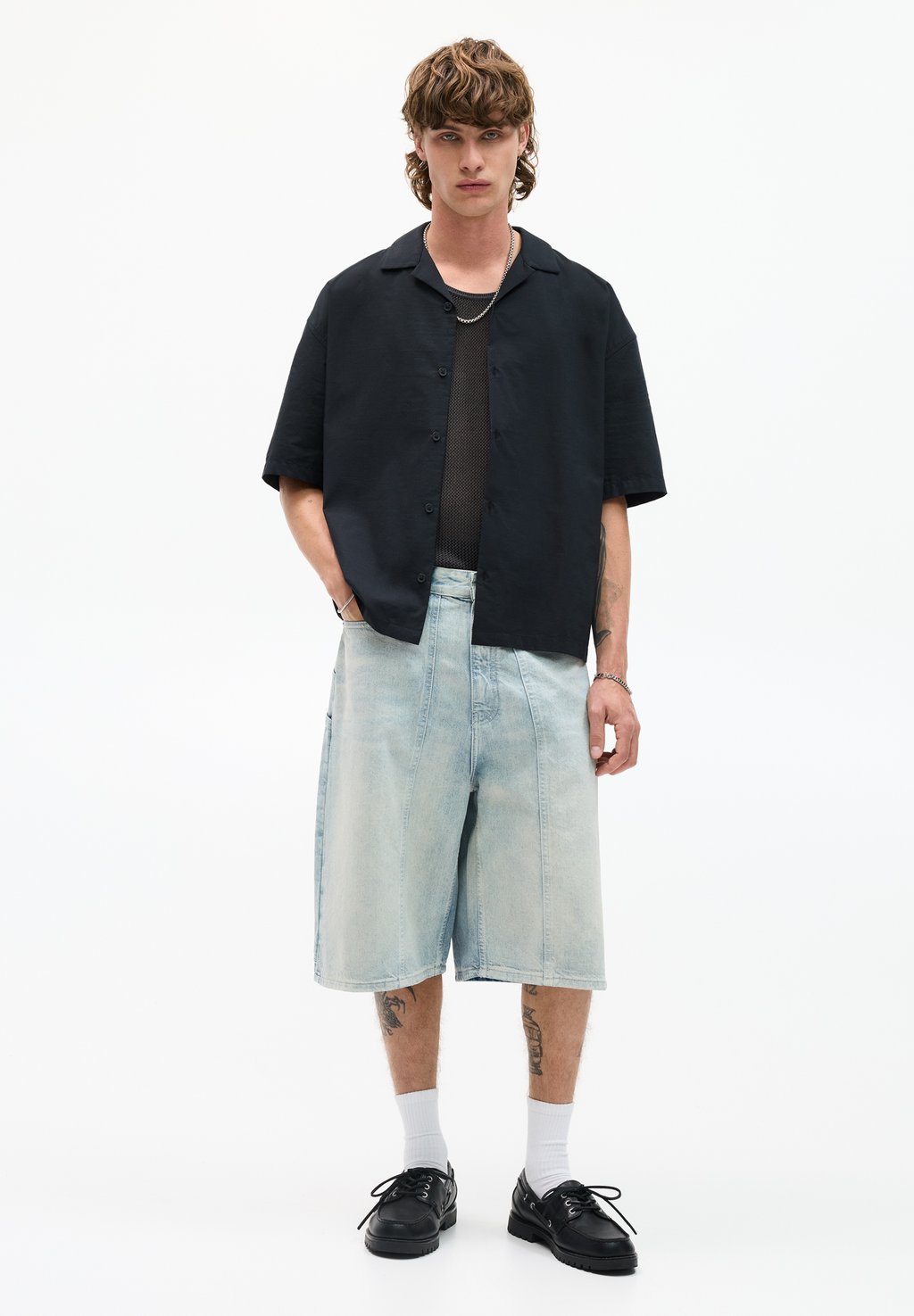 

Рубашка PULL&BEAR, черный