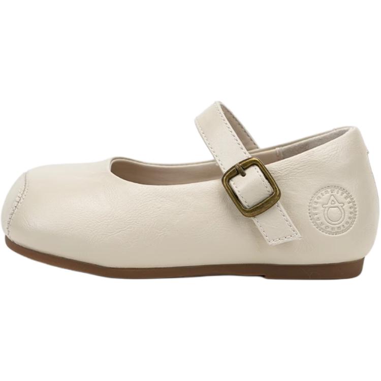 

Нескользящие и дышащие низкие детские кожаные туфли для детей от 3 до 7 лет QINUOSHU, бежевый