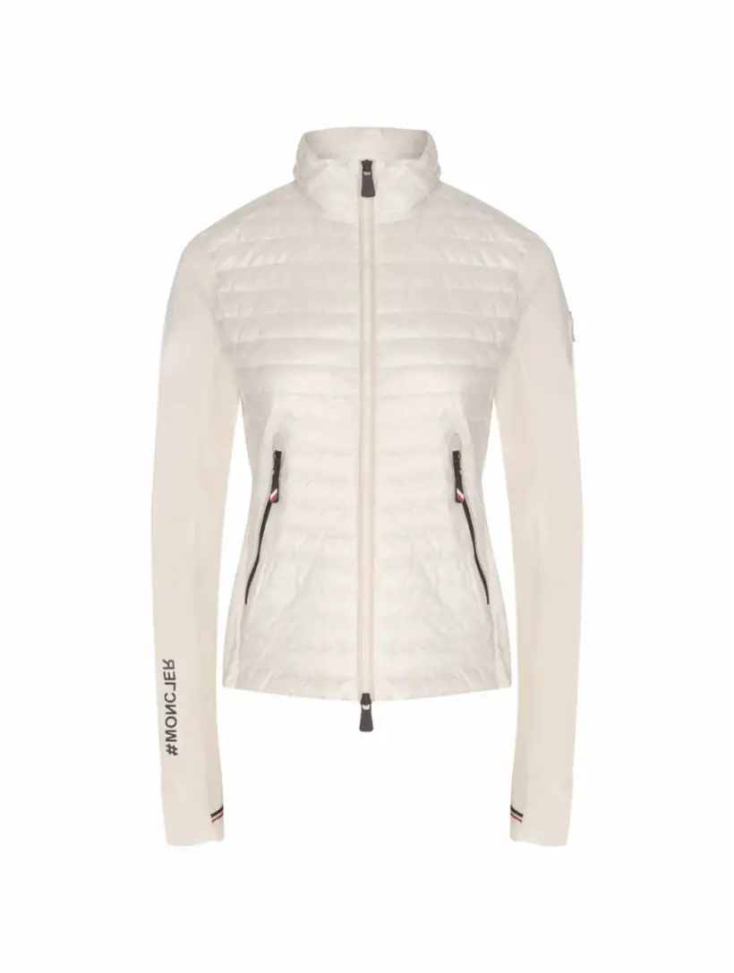 

Комбинированная куртка с логотипом Moncler, бежевый