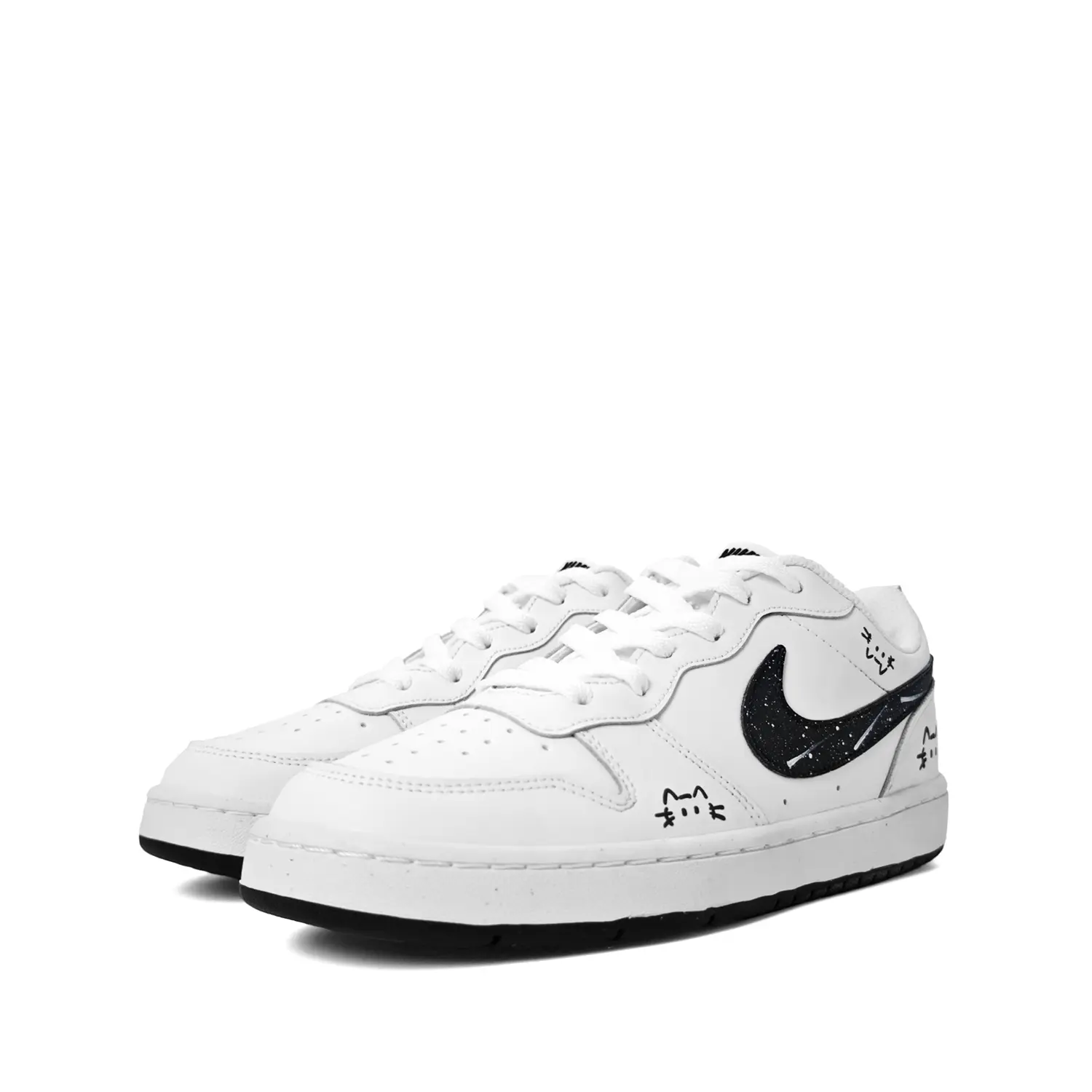 Nike Кроссовки Court Borough Falling Shooting Stars Meow из синтетической кожи, устойчивые к истиранию, дышащие, низкие — фото 4