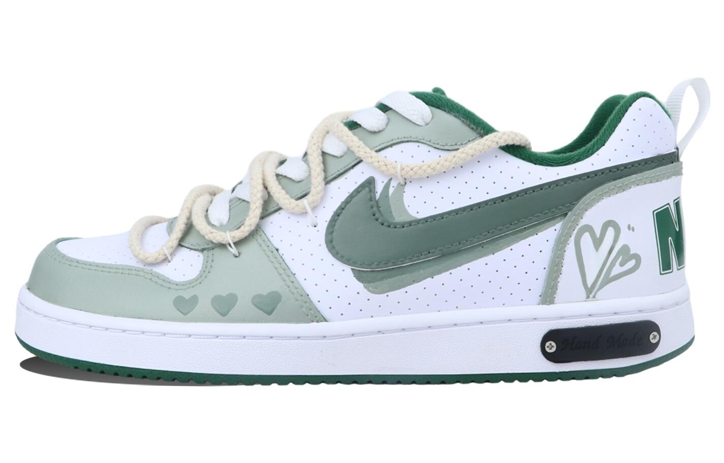 

Кроссовки Nike Court Borough Skateboard Shoes Women's Low-Top White/Light Green
