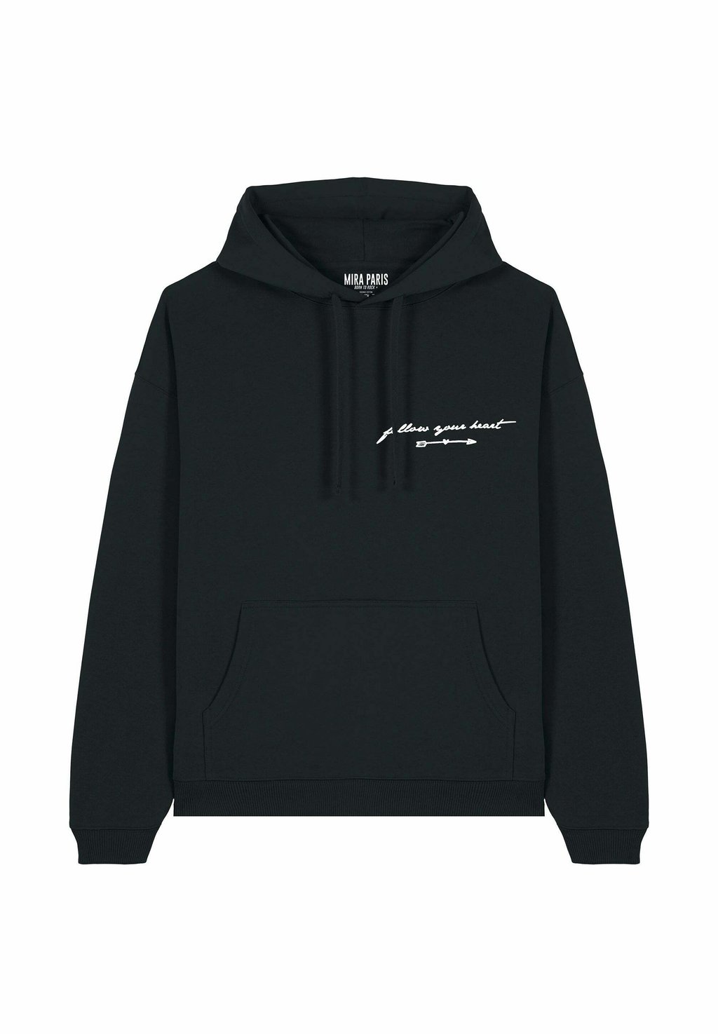

Толстовка FOLLOW YOUR HEART EMBROIDERY UNISEX - Hoodie Mira Paris, черный