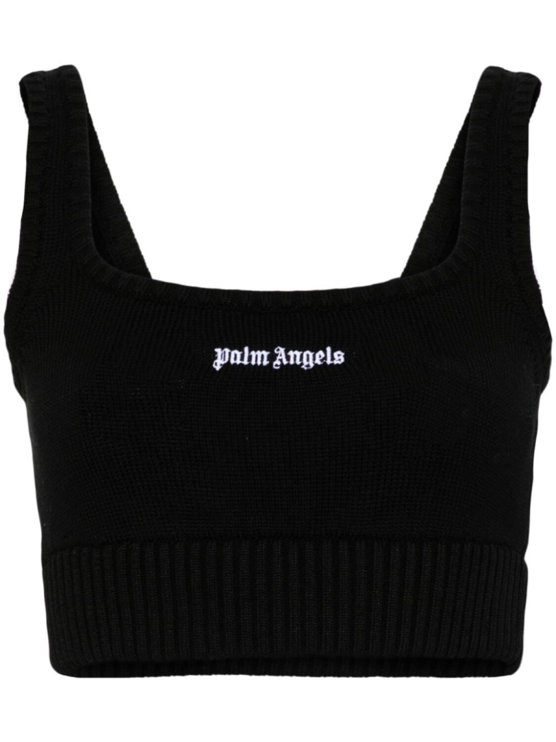 

Palm Angels топ с вышитым логотипом, черный