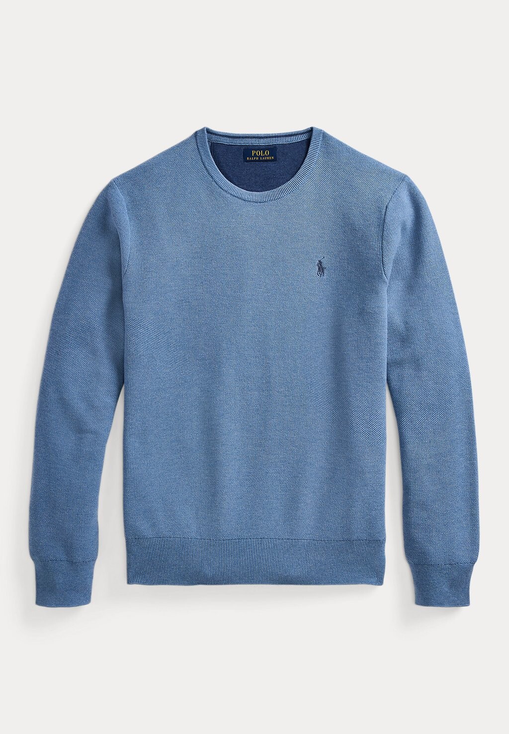 

Вязаный свитер TEXTURED COTTON CREWNECK JUMPER Ralph Lauren, синий