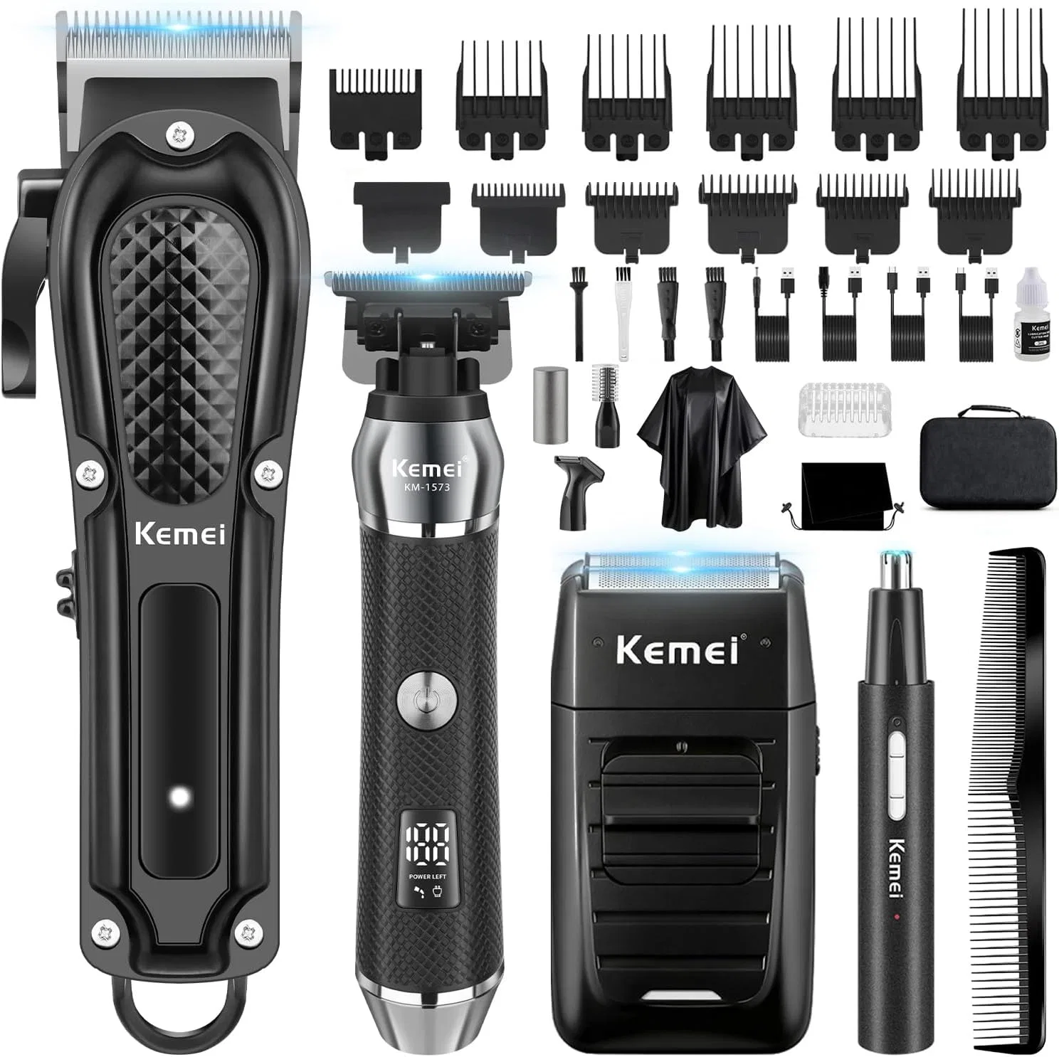 Профессиональный набор для стрижки волос KEMEI с USB-зарядкой Kemei